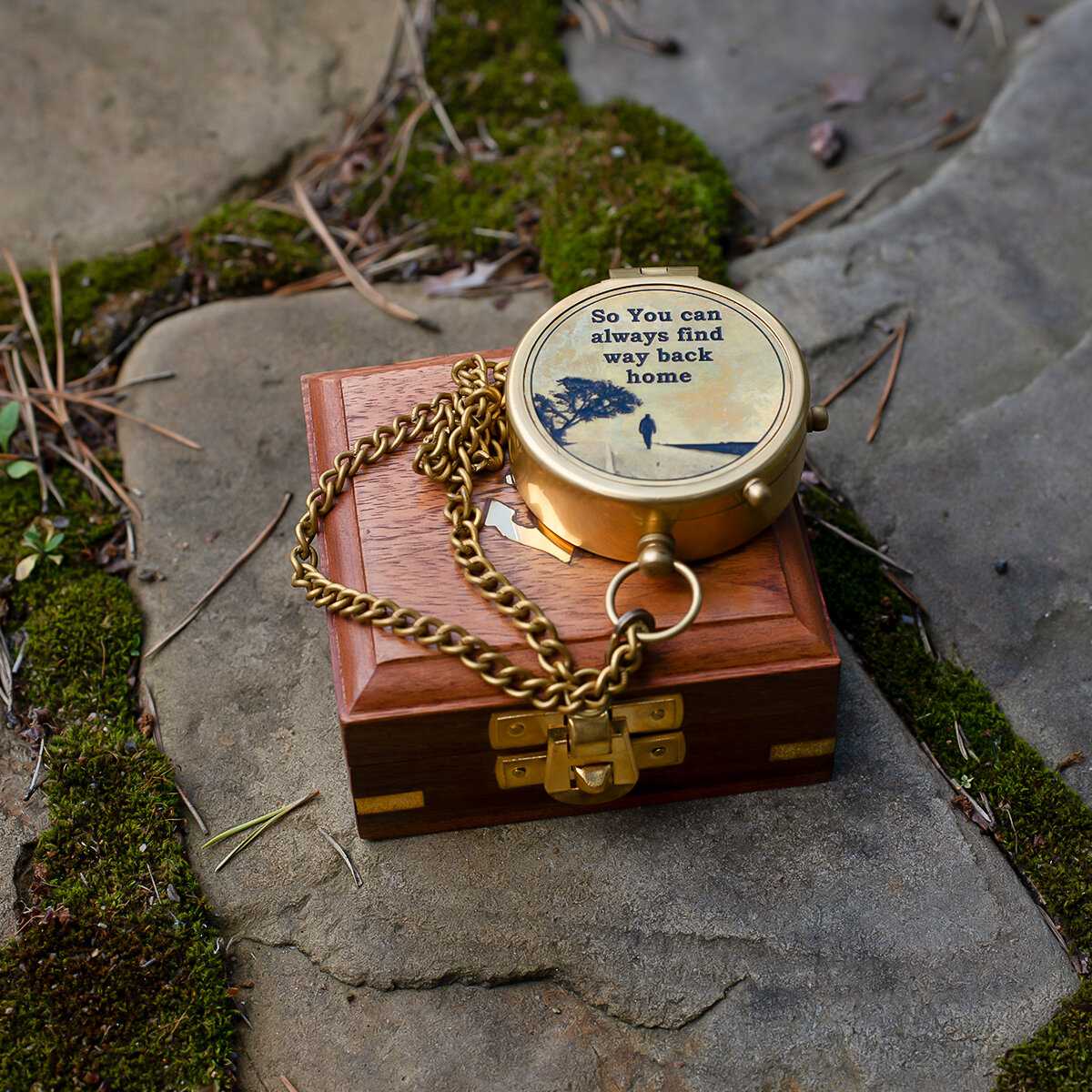 Компас Компас на цепочке с изображением