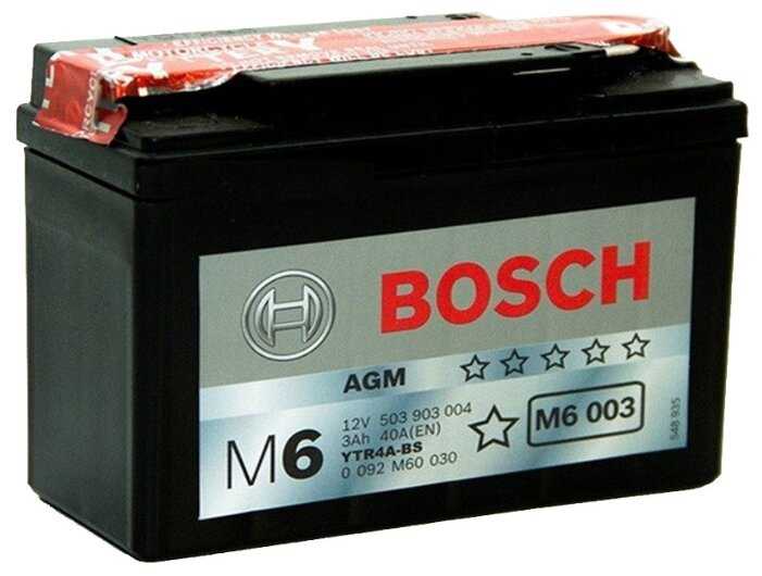 Мото аккумулятор BOSCH M6 003 AGM (0 092 M60 030)
