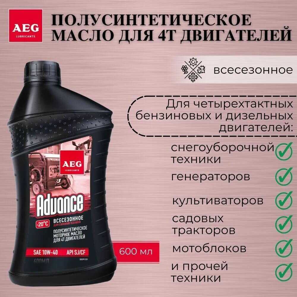 Моторное масло AEG Advance SAE 10W40 (33291) фотография 1