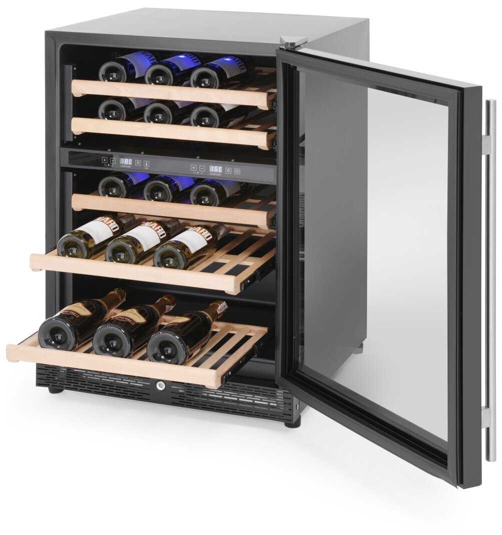 Винный шкаф HENDI Dual Zone, 145 литров, 44 бутылки вина, 233221 фотография 3