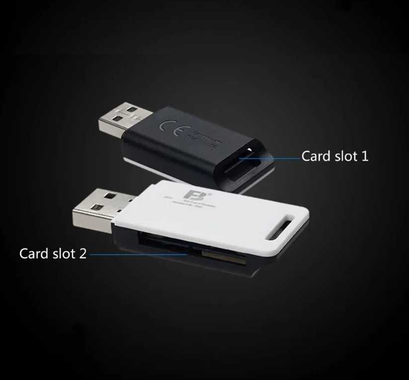 Картридер USB 2.0 FB-360 для SD и MicroSD карт памяти фотография 1