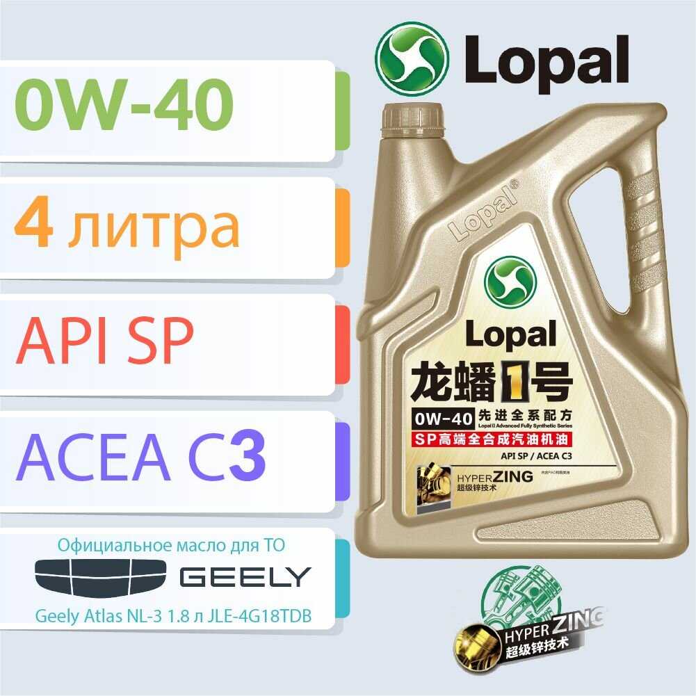 Моторное масло Lopal Advanced Fully Synthetic Series SP (0W-40)