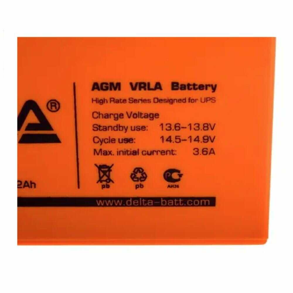 Аккумуляторная батарея DELTA Battery HR 12-12 (12В) фотография 3