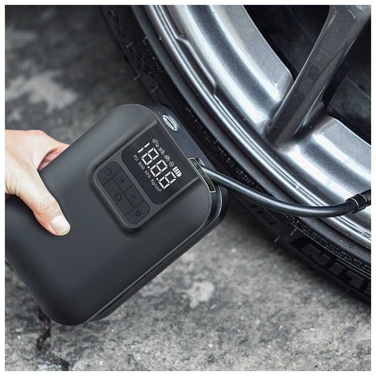 Автомобильный беспроводной компрессор с аккумулятором Akenori VN800 Mini Car Air Pump 5000mAh фотография 2