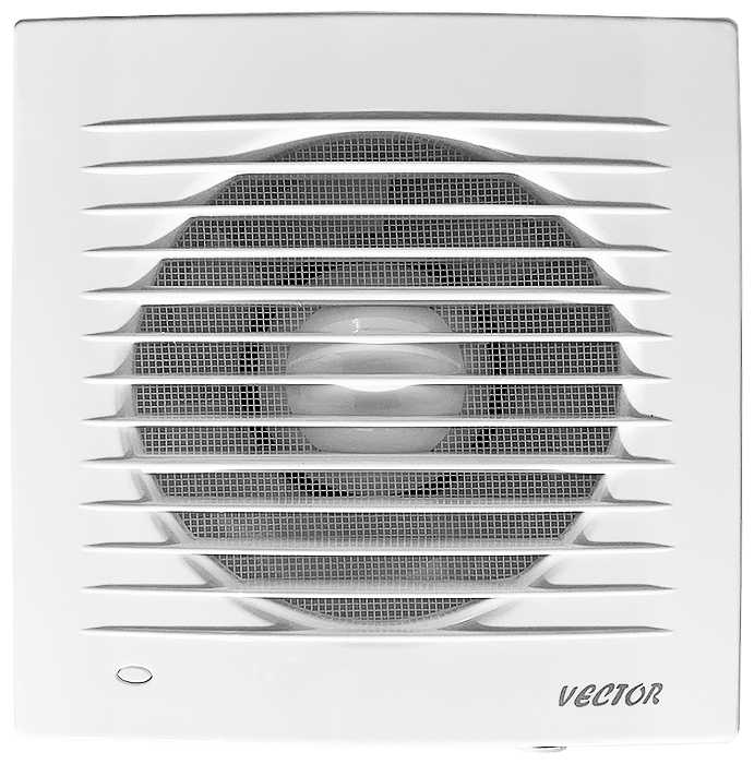 Вентилятор вытяжной Vector 100С, 100 мм, воздухообмен 100м3/ч, 10 Вт, белый