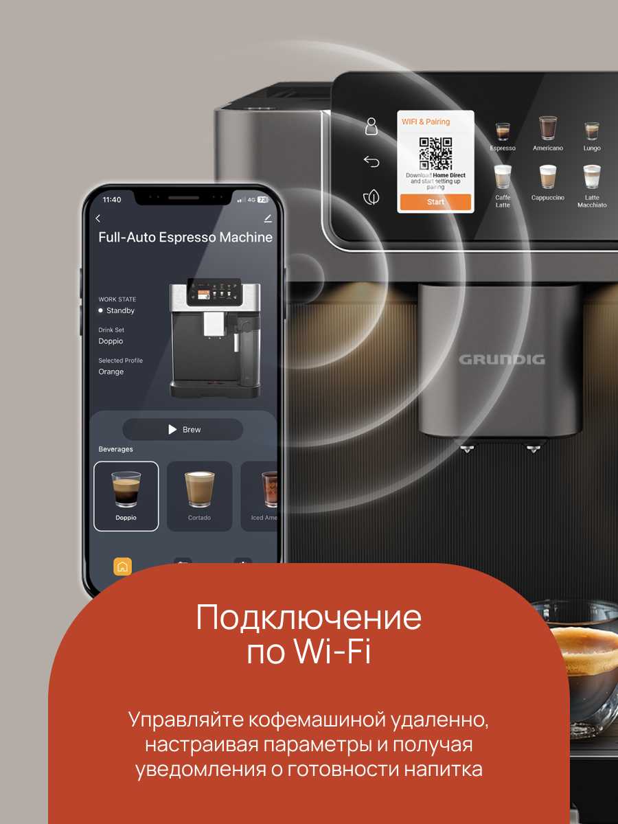 Автоматическая кофемашина Grundig KVA 8230, 19 бар, 18 программ, сенсорное управление, капучинатор фотография 1