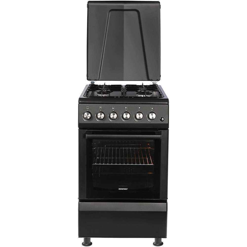 Газовая плита NORDFROST GG 5061 W (50 литров, авторозжиг конфорок, газ-контроль духовки)