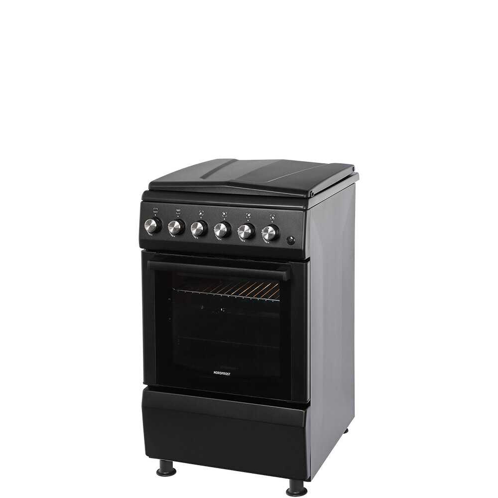 Газовая плита NORDFROST GG 5061 W (50 литров, авторозжиг конфорок, газ-контроль духовки) фотография 1