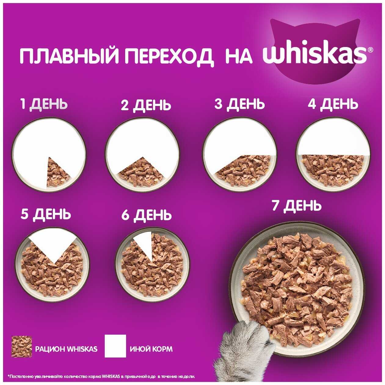 Корм для пожилых кошек Whiskas курица (кусочки в соусе) фотография 17