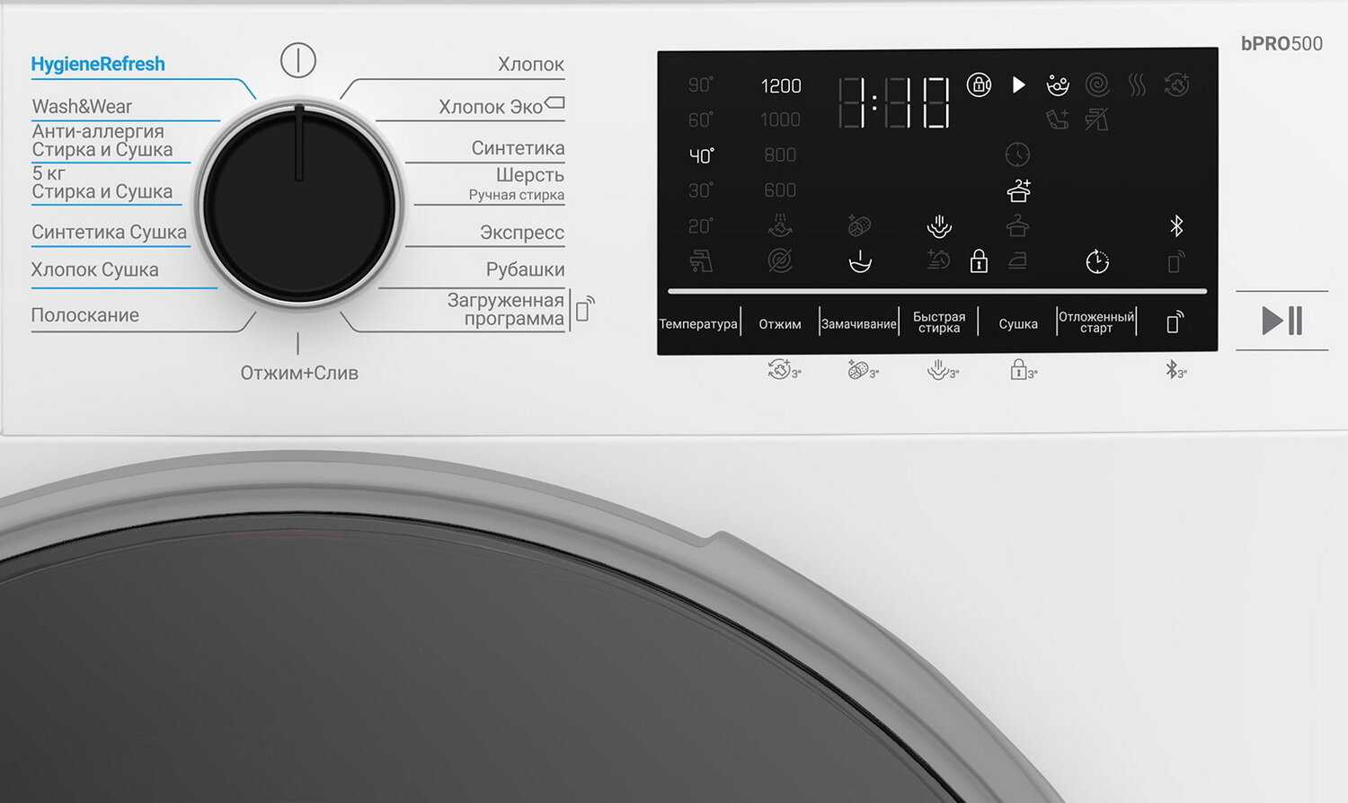 Стирально-сушильная машина BEKO B3DFR57H23W фотография 9