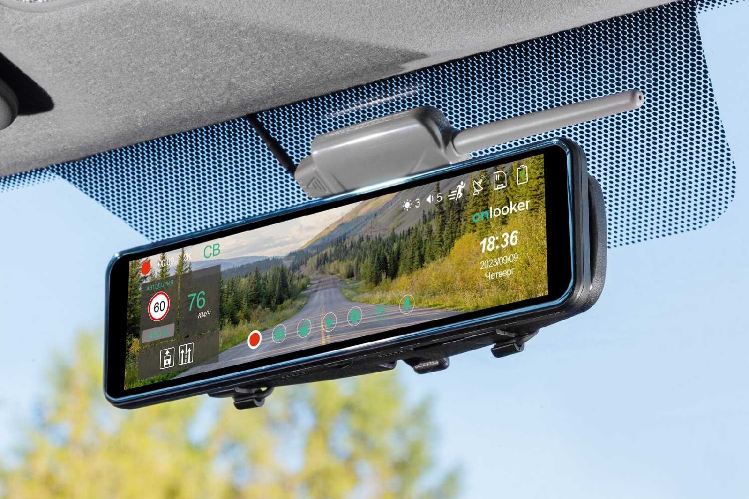 Зеркало-видеорегистратор Onlooker S6 PRO, 2 камеры, GPS фотография 1