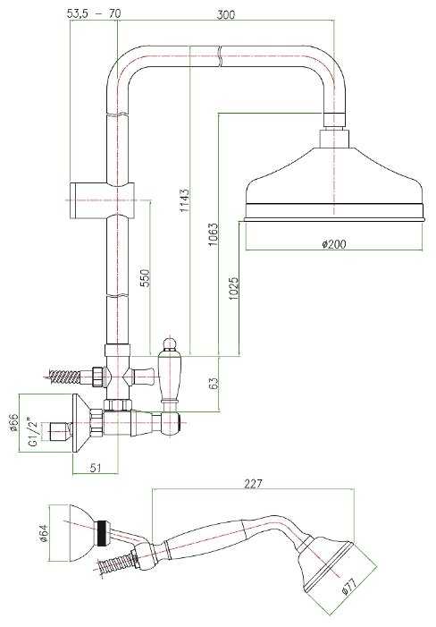Душевая стойка Fiore Coloniale 02CR0620, хром фотография 1