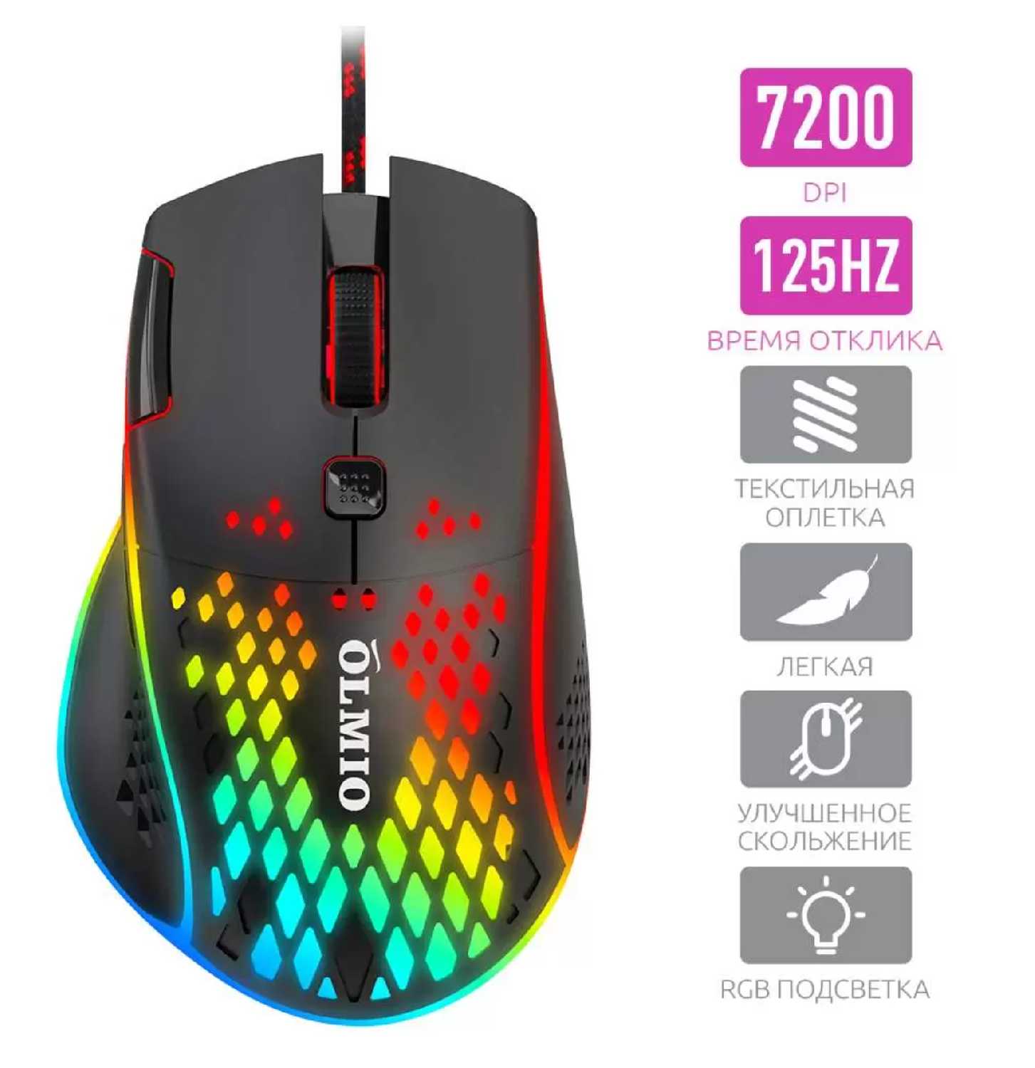 Игровая проводная мышь Olmio CM-99 Gaming Series фотография 2