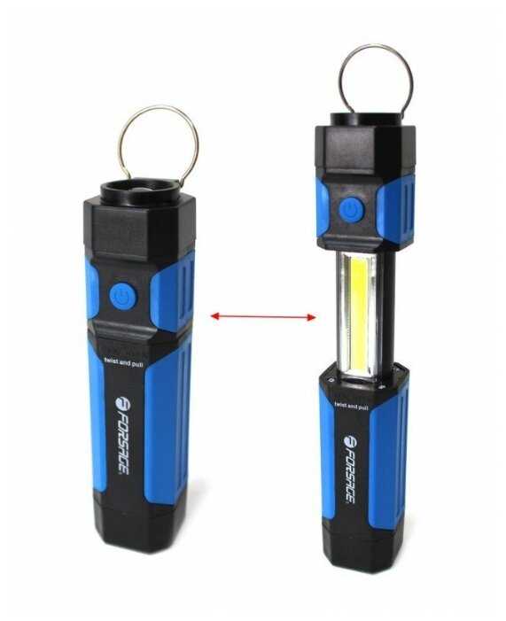 Фонарь светодиодный раздвижной(150Lm,1.5V, 4хААА, 3W COB LED,магнит) фотография 1