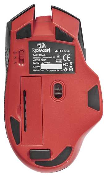 Беспроводная мышь Redragon Mirage фотография 7