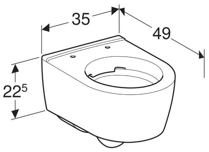 Чаша унитаза подвесная GEBERIT iCon 204070 с горизонтальным выпуском фотография 8