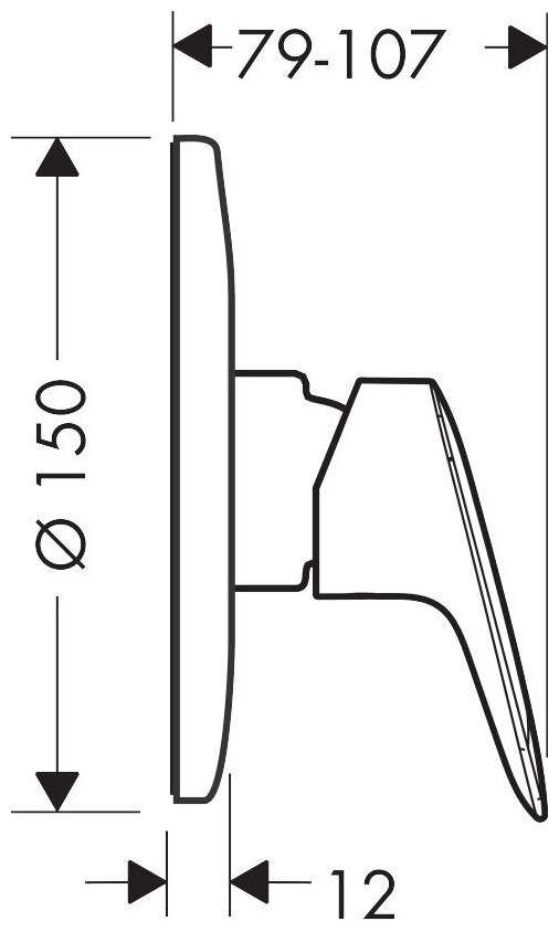 Смеситель для ванны hansgrohe Logis 71666000 (71606000 + 13620180/01800180), рычажный фотография 6