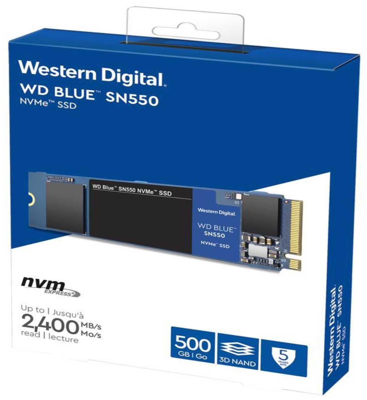 Твердотельный накопитель Western Digital WD Blue NVMe M.2 (WDS500G2B0C) фотография 3