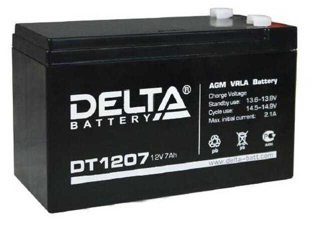 Аккумуляторная батарея DELTA Battery DT 1207 (12В) фотография 9