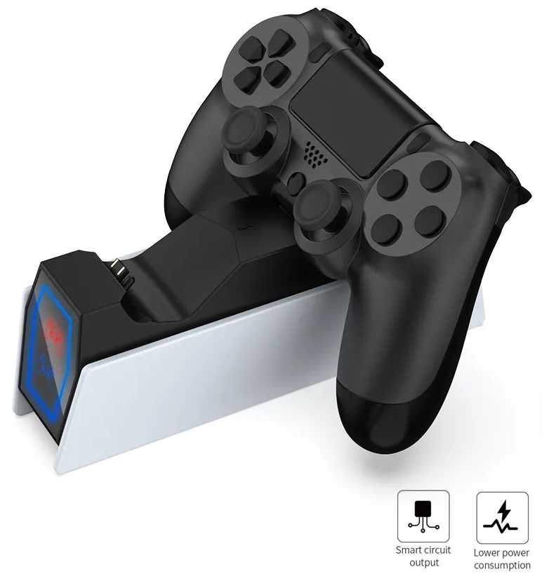 Зарядная станция DOBE для 2-х контроллеров PS4 / PS4 Slim / PS4 PRO с индикаторами, TP4-0417 фотография 3