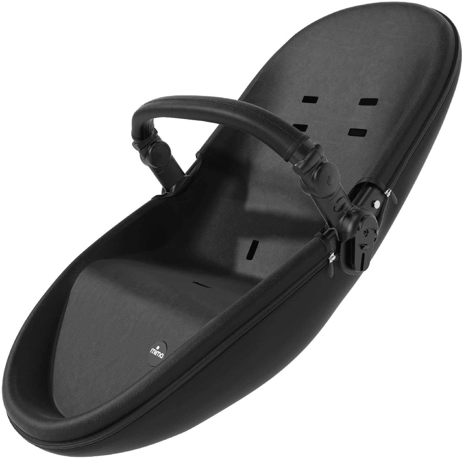 Коляска 2в1 Mima Xari Black на чёрном шасси с матрасиками Black/White фотография 8