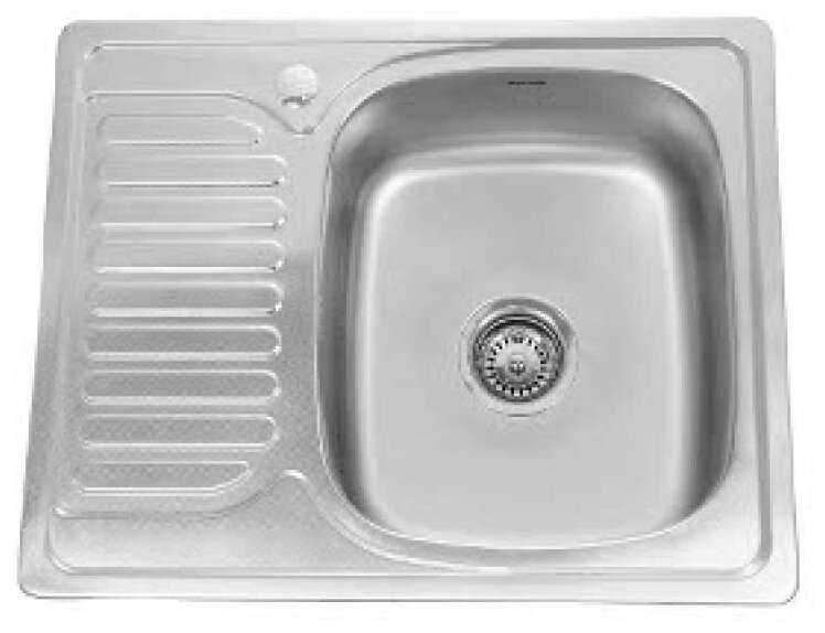 Мойка кухонная врезная нержавеющая сталь SINKLIGHT N 6350 R 0.8/180 1P глянец
