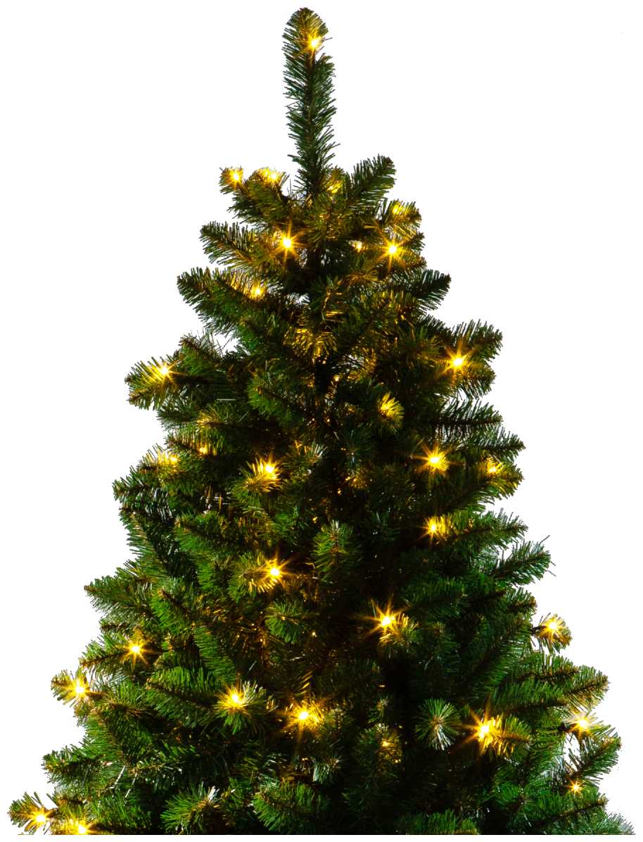 Искусственная елка новогодняя Из ПВХ Crystal Trees придворная с вплетенной гирляндой , высота 230 см фотография 4
