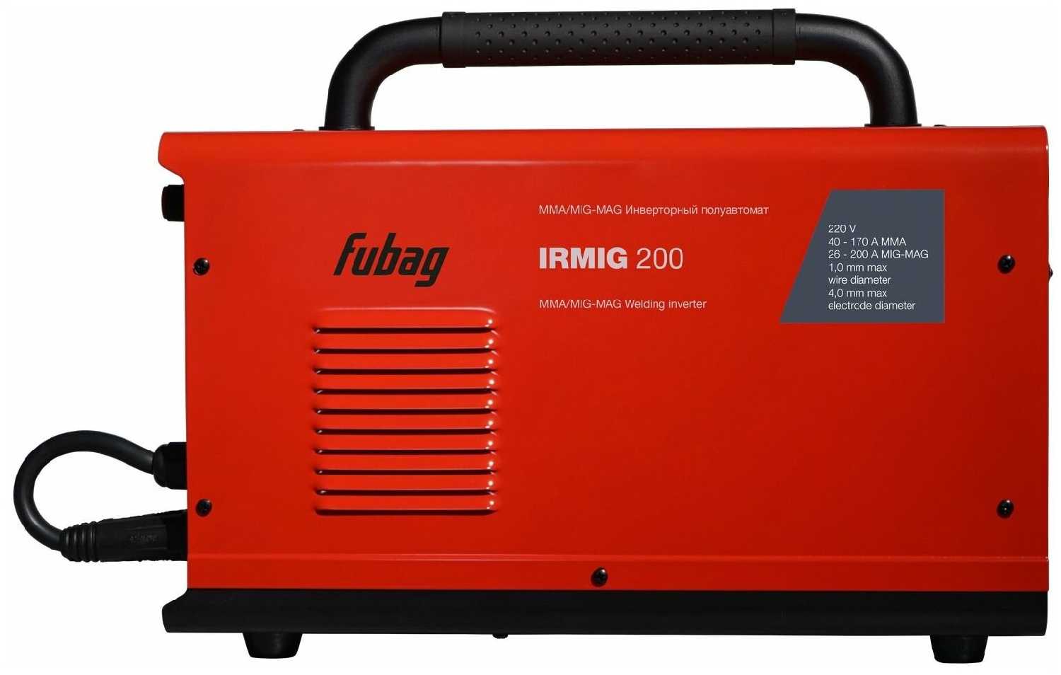 Сварочный аппарат инверторного типа Fubag IRMIG 200 31433, MMA, MIG/MAG фотография 1