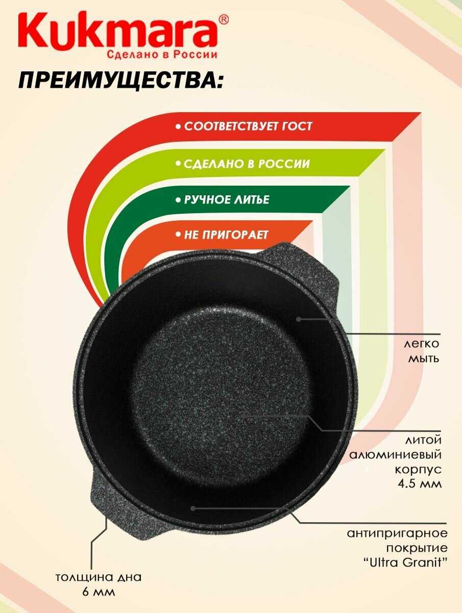 Кастрюля-жаровня Kukmara Granit Ultra фотография 4