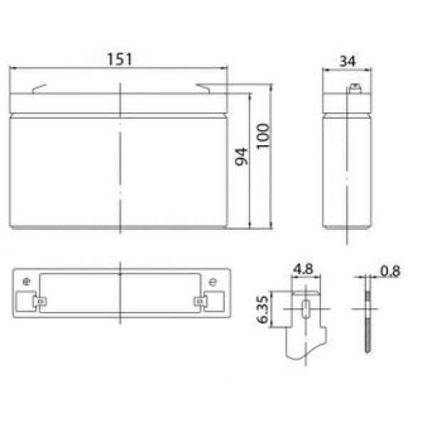 Аккумуляторная батарея DELTA HR 6-7.2 (6В) фотография 14