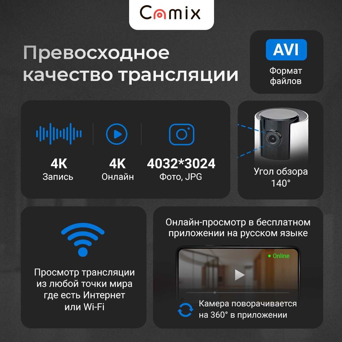 Камера видеонаблюдения WiFi IP Camix Q19S фотография 1