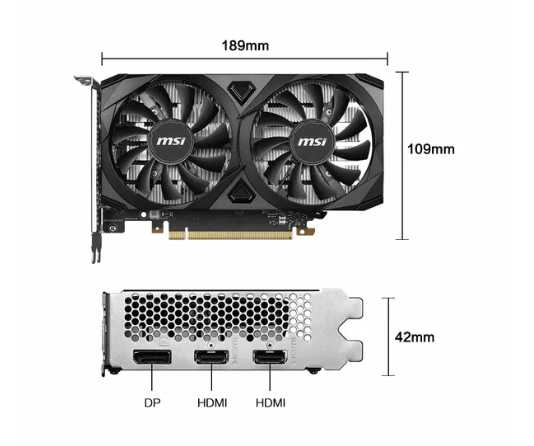 Видеокарта MSI GeForce RTX 3050 VENTUS 2X 6G OC фотография 2