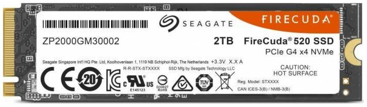 Твердотельный накопитель Seagate FireCuda 520 2 ТБ (ZP2000GM30002) фотография 2