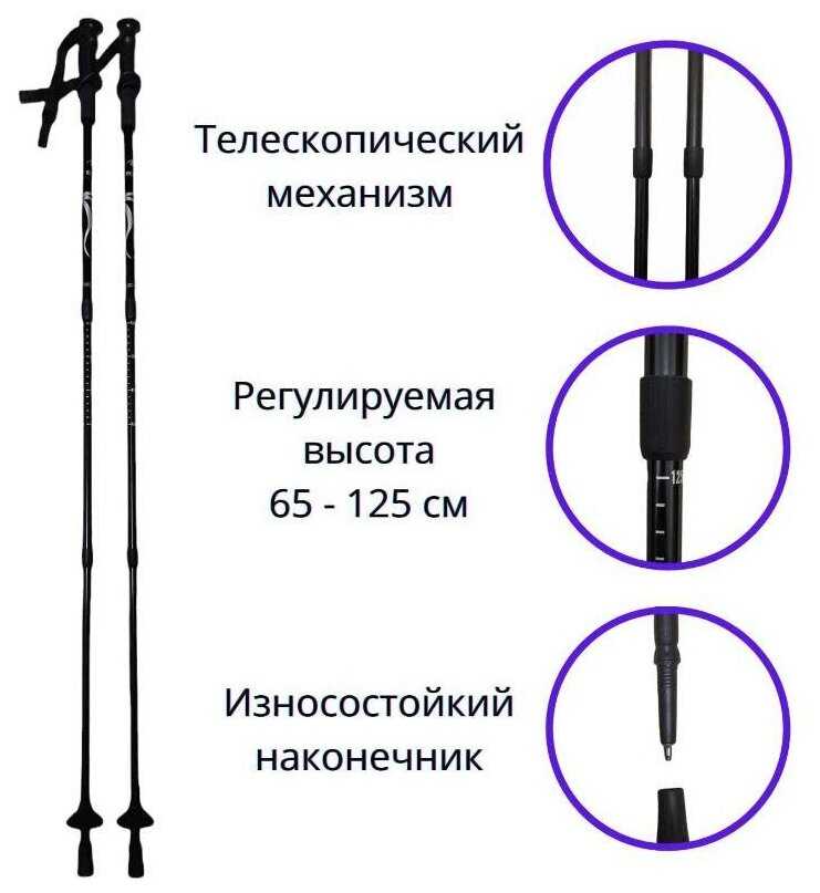 Палки для скандинавской ходьбы ECOS / Палки треккинговые / Палки для ходьбы фотография 1