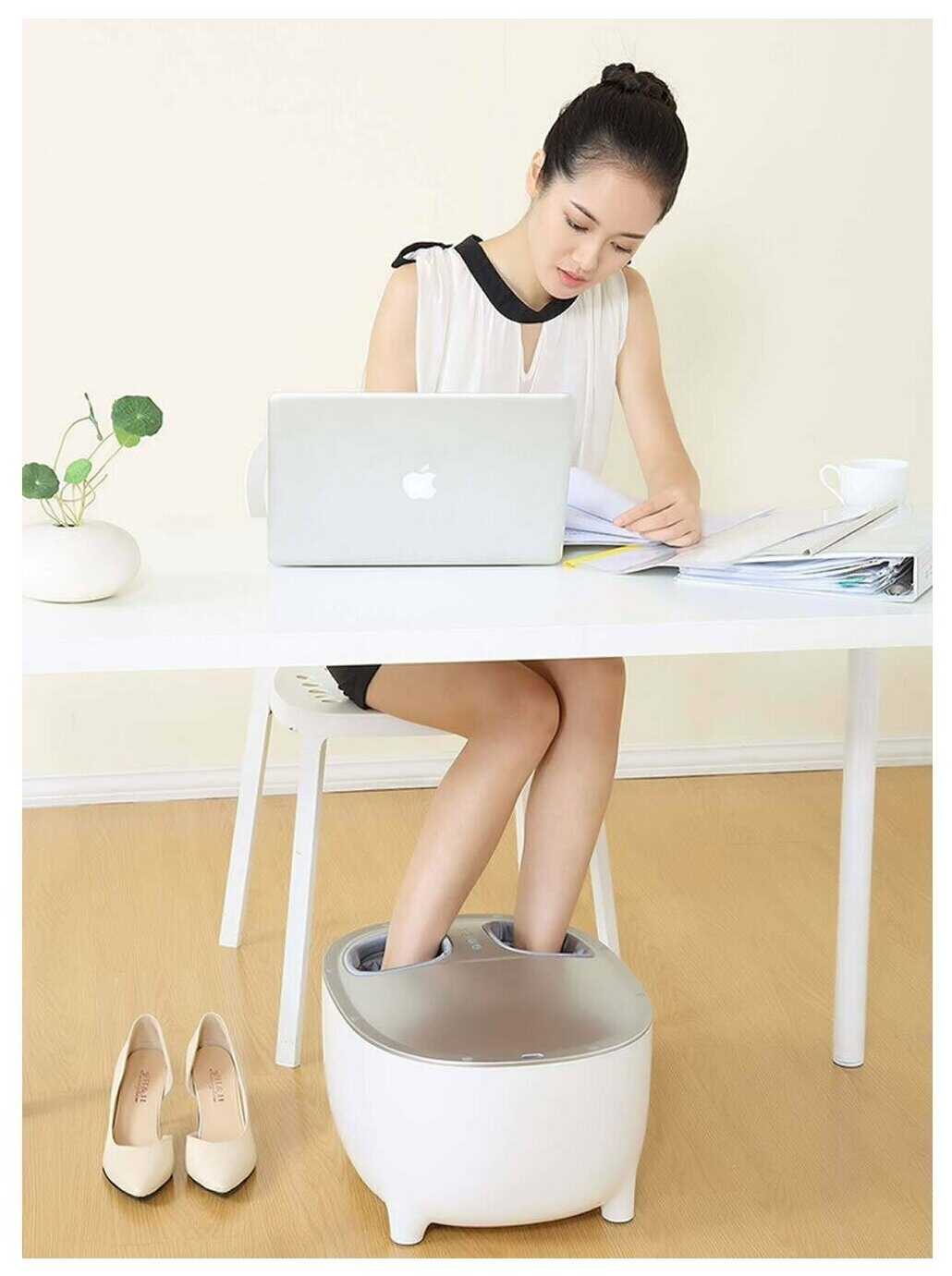 Расслабляющий массажер напольный для ног Xiaomi Momoda Small Stool Foot Massager SX380 с текстильной обивкой фотография 4