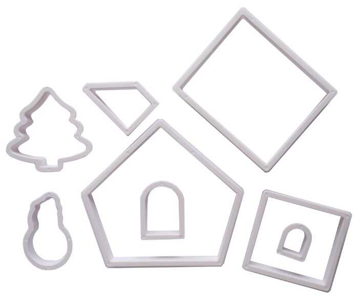 Форма для печенья Доляна Пряничный домик 4328420, 8 шт.