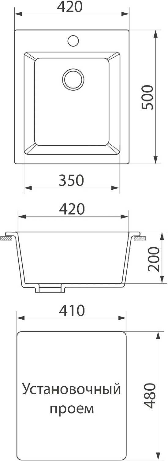 Врезная кухонная мойка GreenStone GRS-17 фотография 21