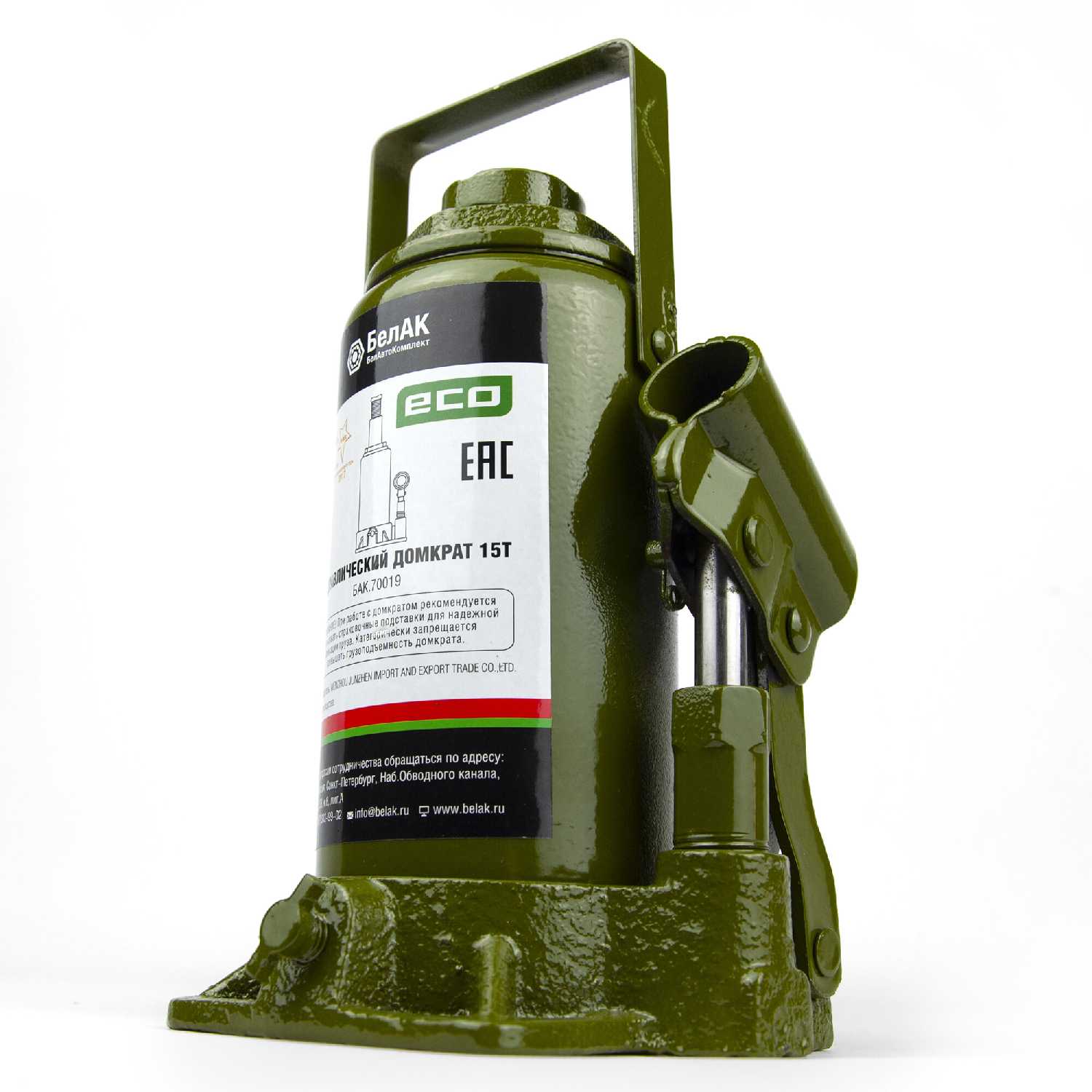 Домкрат бутылочный гидравлический БелАК ЭКО БАК (70019) фотография 9