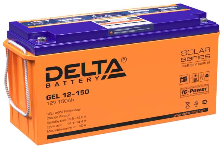 Аккумуляторная батарея DELTA Battery GEL 12-150 12В фотография 21