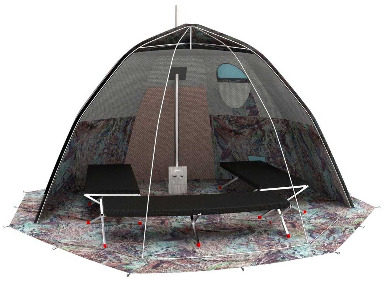 Палатка AltaiCamp Алтай 3 двухслойная фотография 16