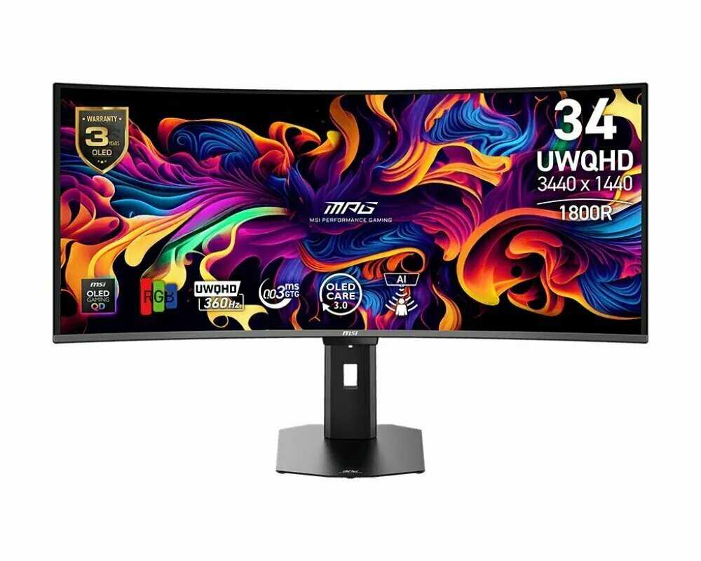 Монитор MSI MPG 341CQR QD-OLED X36 фотография 1