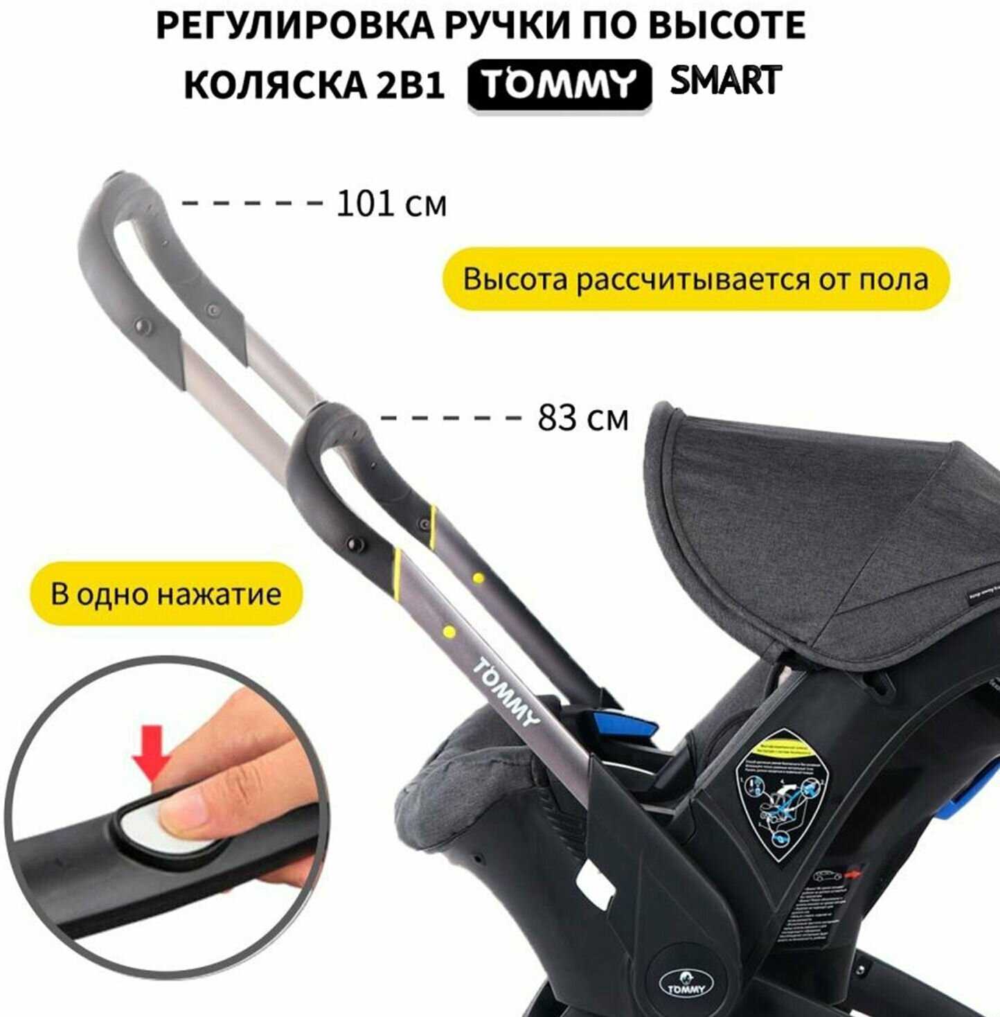Коляска-автокресло Tommy Smart (0-24 мес. до 13 кг) фотография 7