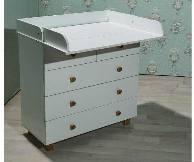 Комод детский пеленальный для новорожденных с откидной доской фотография 4