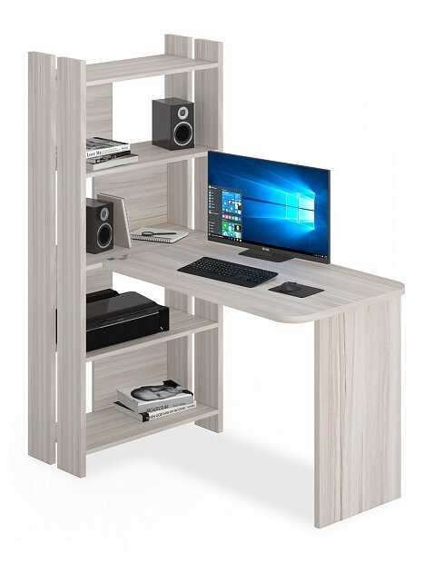 Мэрдэс компьютерный стол Домино Lite СТЛ-ОВ+СПрямР без тумбы фотография 4