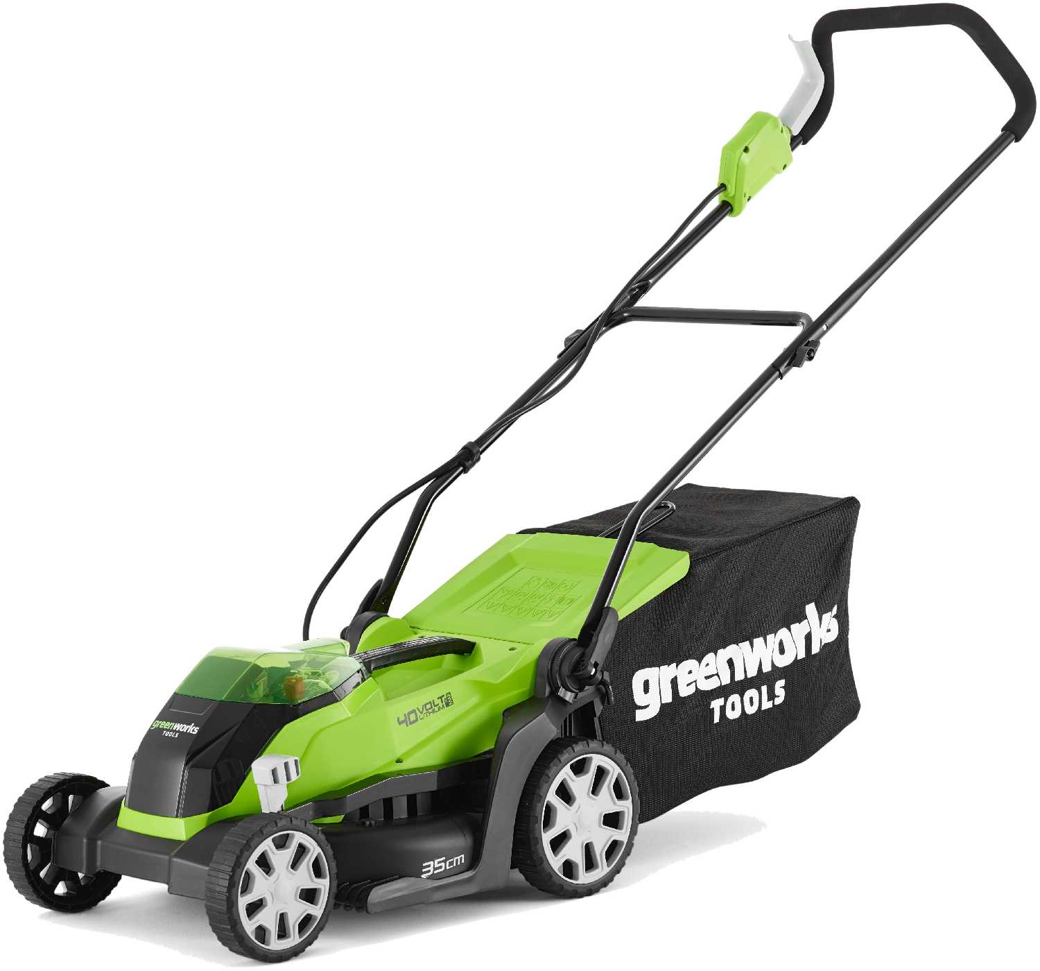 Аккумуляторная газонокосилка Greenworks G40LM35 фотография 1