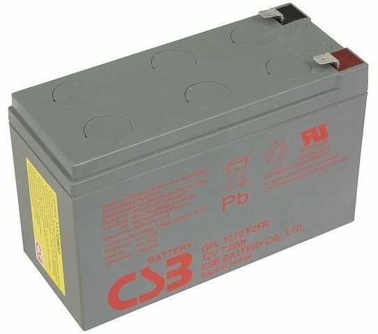 Аккумуляторная батарея CSB GPL 1272 (12В 7.2 А·ч) фотография 4