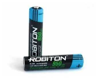 Аккумулятор ROBITON AAA, 1.2 В, 950 мАч, NiMH BL 2, предзаряженный