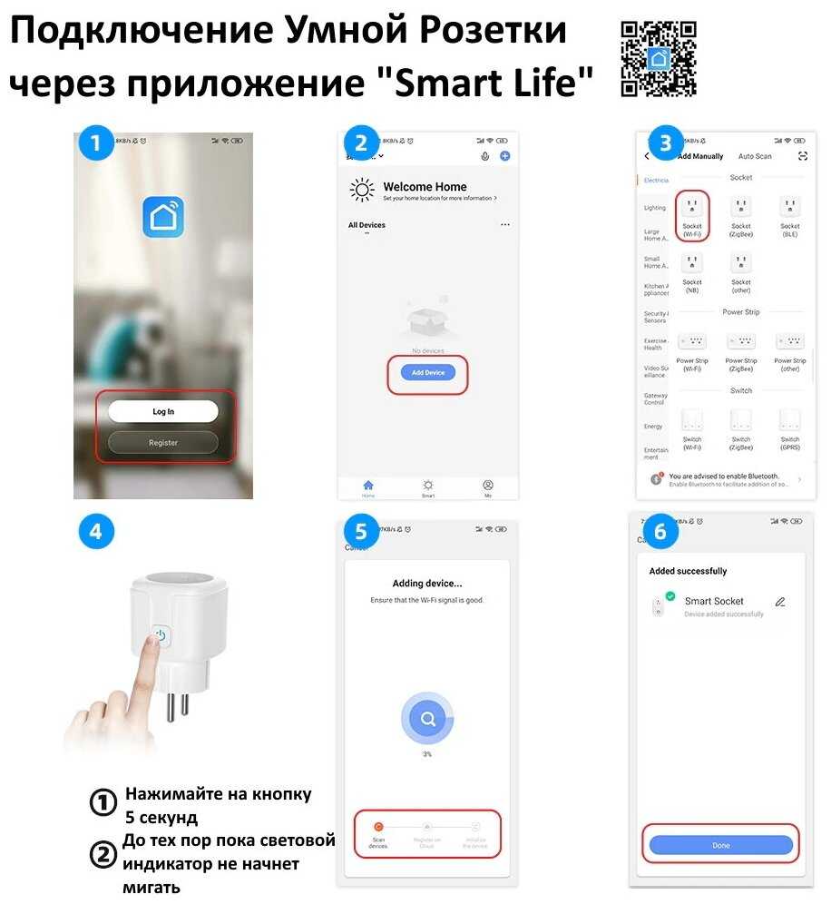 Умная беспроводная wifi розетка SmartMug с управлением через телефон фотография 3