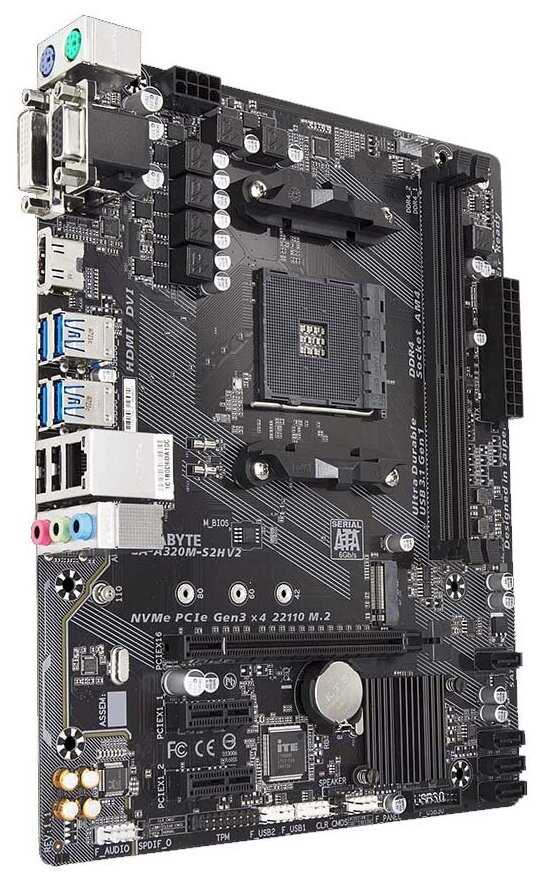 Материнская плата GIGABYTE GA-A320M-S2H V2 (rev. 1.1) фотография 1