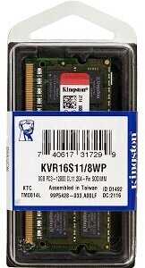 Оперативная память Kingston Value (KVR16S11/8WP) фотография 4